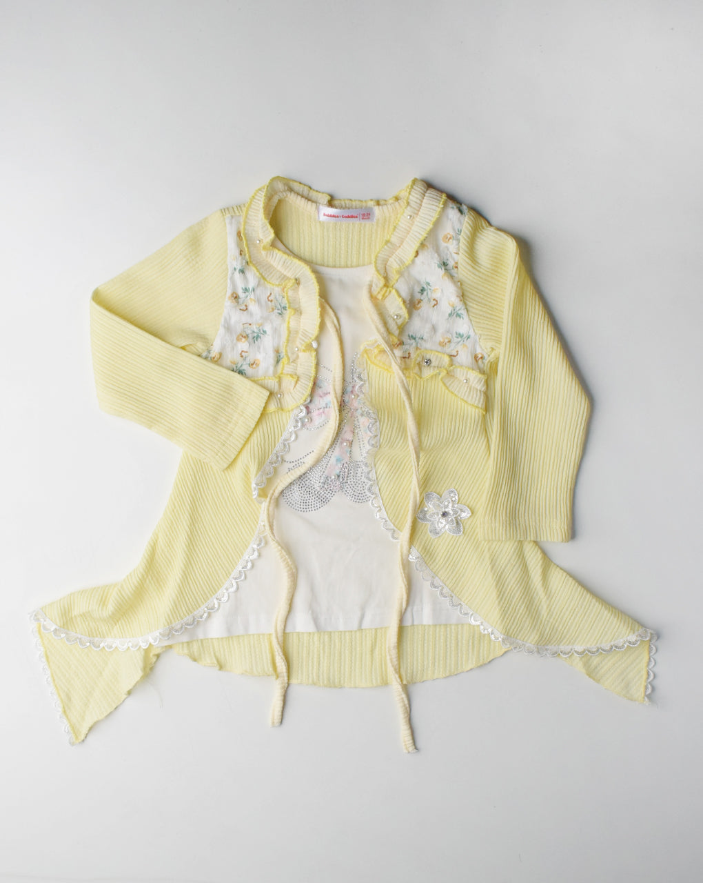 GIRLS BLOUSE UNIQUE STYLE C002080 YELLOW