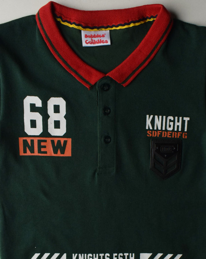 BOYS KNIGHTS T-SHIRT DARK GREEN OS00001