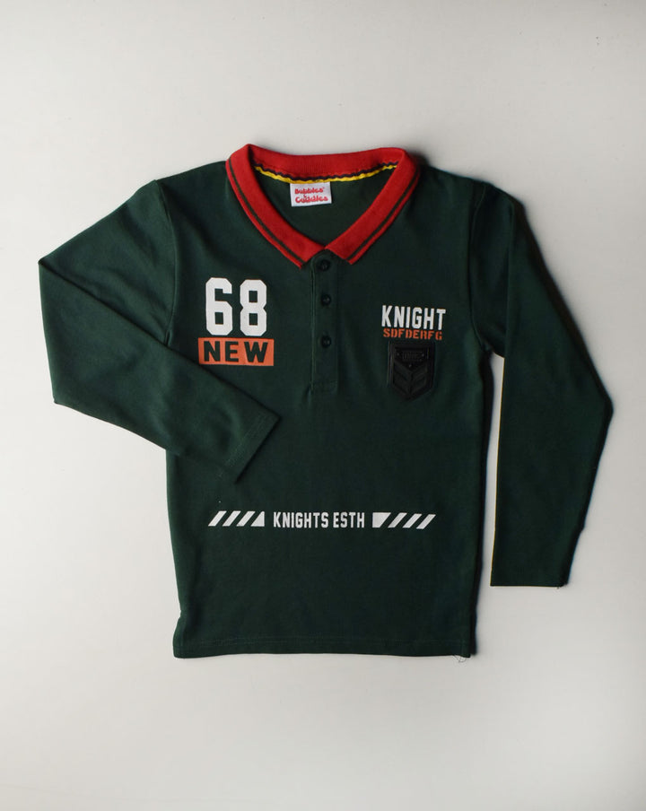 BOYS KNIGHTS T-SHIRT DARK GREEN OS00001