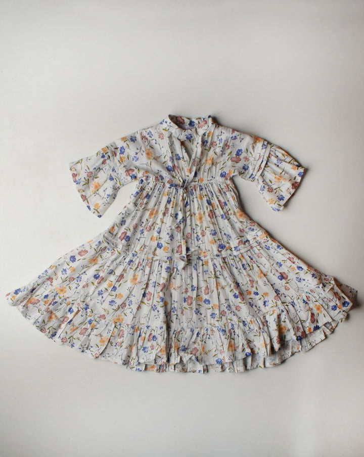 GIRLS FLOWERY FROCK  G000017