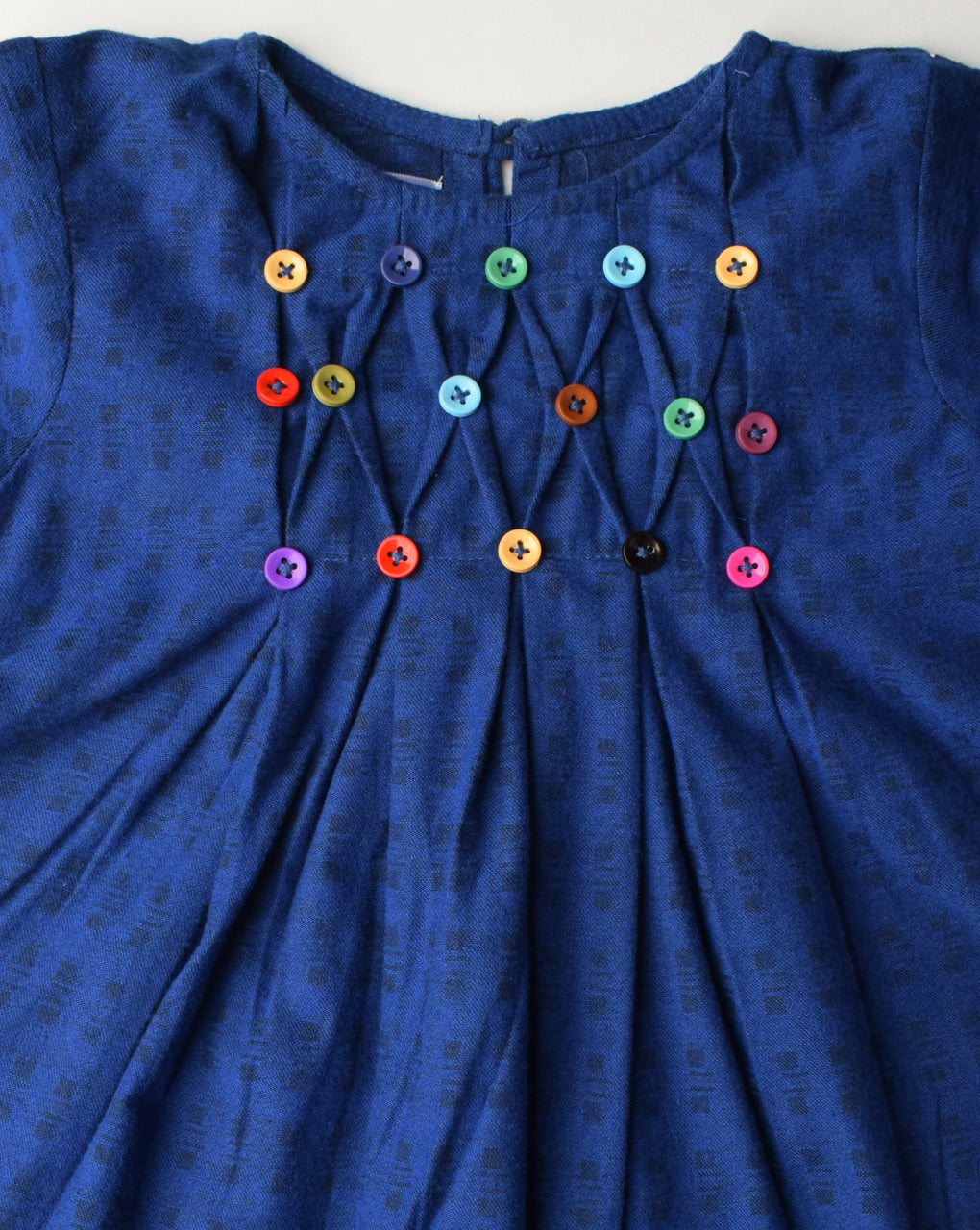 GIRL BOW FROCK OS00039 NAVY