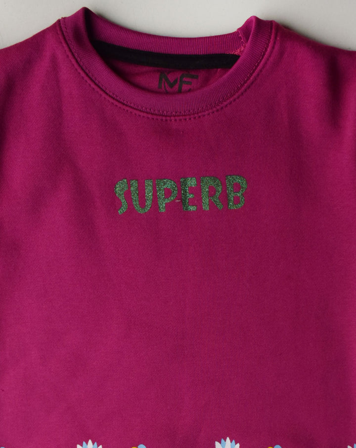WARM GIRL SWEATSHIRT OS00029 SHOCKING PINK