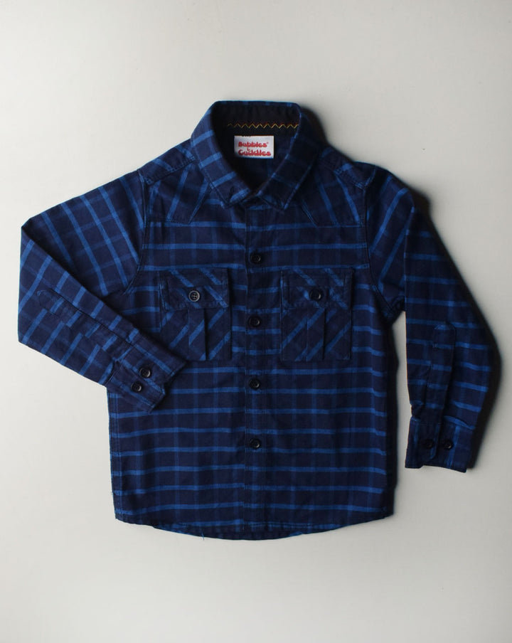 BOYS CASUAL SHIRT G000002 NAVY