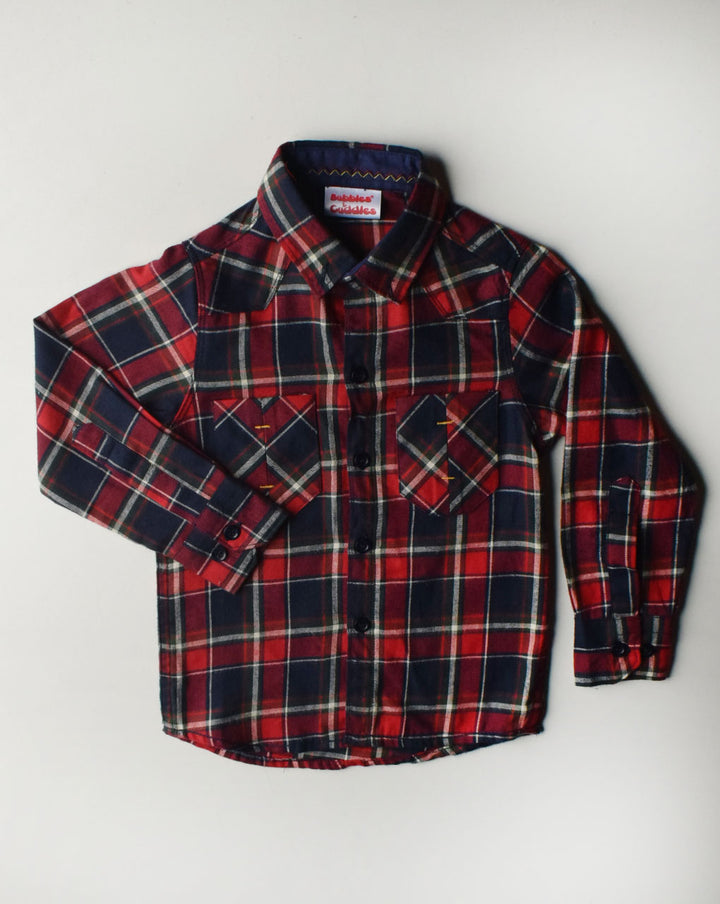 BOYS CASUAL SHIRT G000002 RED