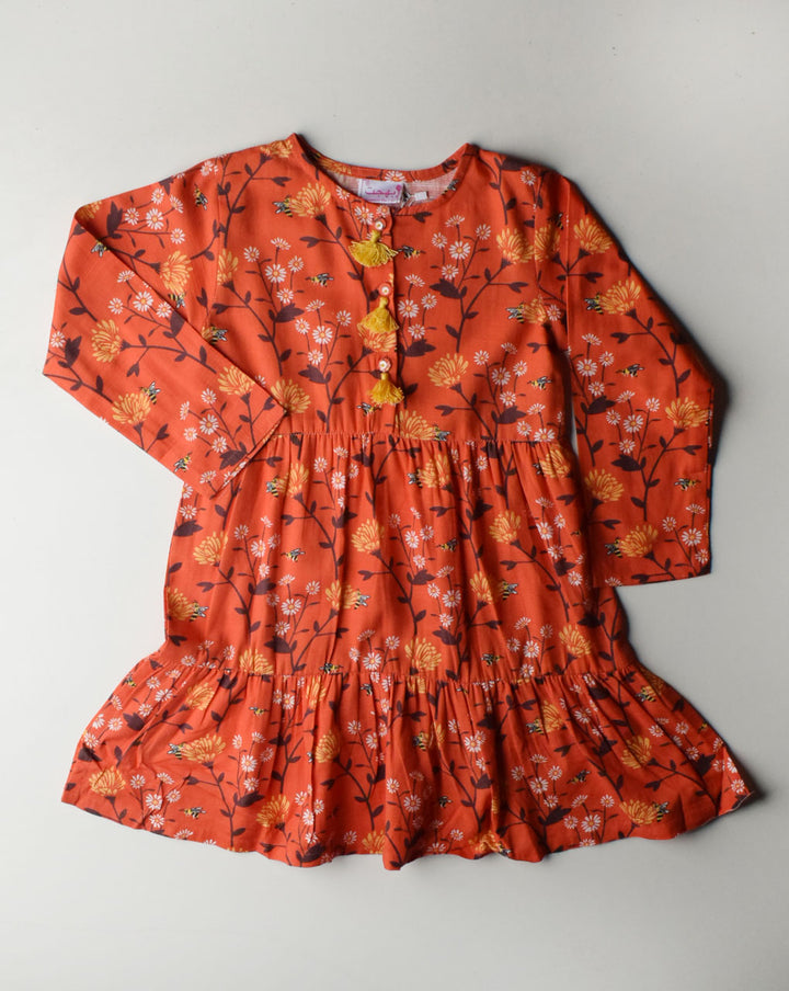 COMFORT AND WARM FROCK OS00044 ORANGE