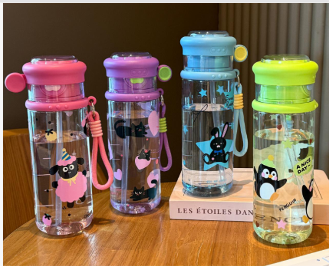 Kids Cartoon Character School Water Bottle – Leakproof & Durable (Back to School Essential)