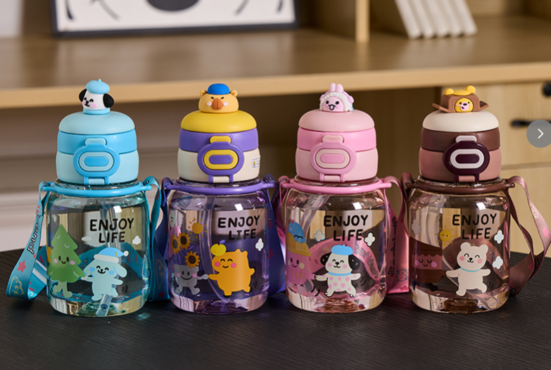 Kids Cartoon Character School Water Bottle – Leakproof & Durable (Back to School Essential)