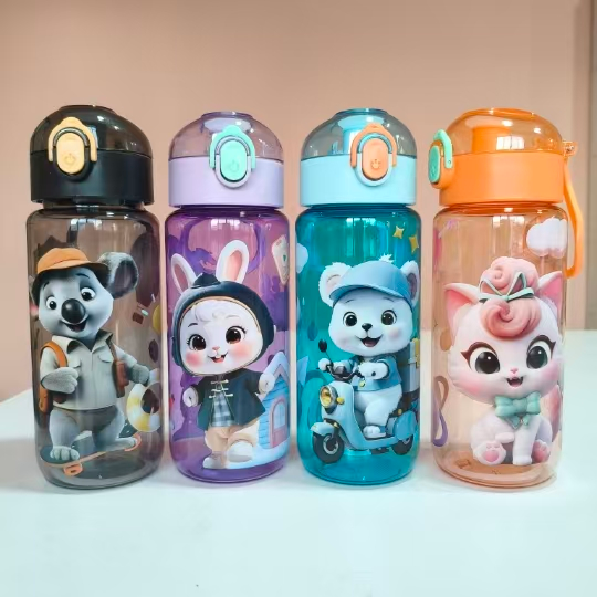 Kids Cartoon Character School Water Bottle – Leakproof & Durable (Back to School Essential)